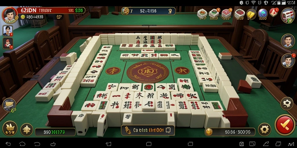 Screenshot gameplay 62IDN menampilkan ubin-ubin Mahjong yang menantang.