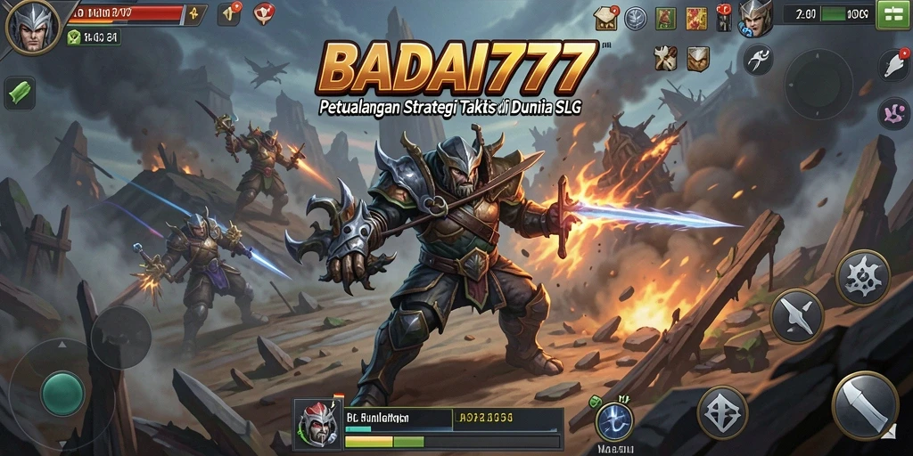 Tangkapan layar BADAI777 menampilkan aksi pertempuran strategis.