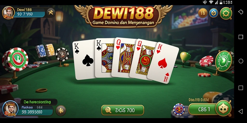 Screenshot gameplay DEWI188 menampilkan aksi seru permainan domino.