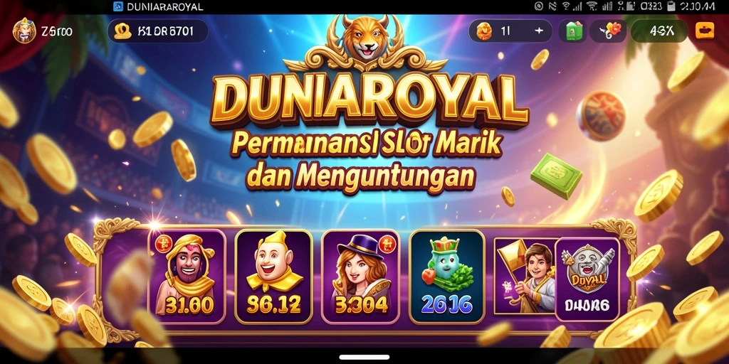 Screenshot DUNIAROYAL menampilkan gameplay Slot yang seru dan mengasyikkan.