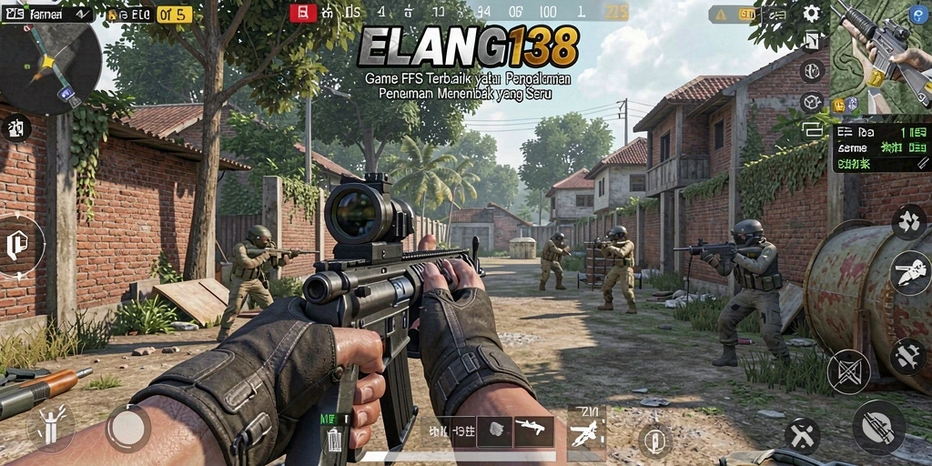 Tampilan gameplay ELANG138 dengan aksi menembak yang epik.