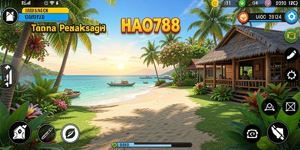 Tampilan gameplay HAO788 yang ceria dan menghibur.