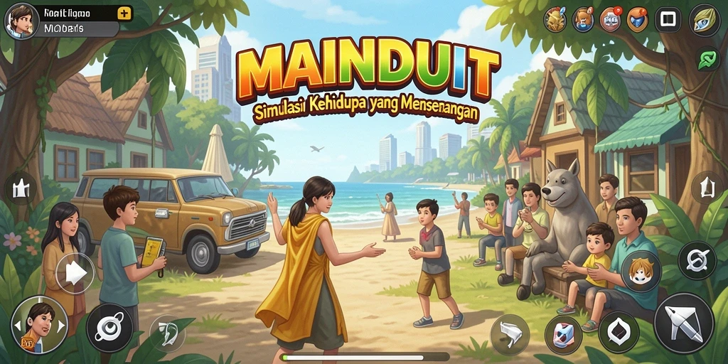 Screenshot MAINDUIT menampilkan gameplay simulasi yang menawan.