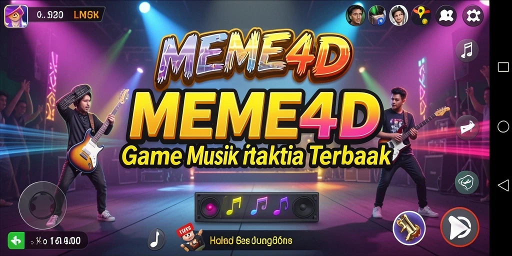 Tampilan gameplay interaktif di MEME4D.