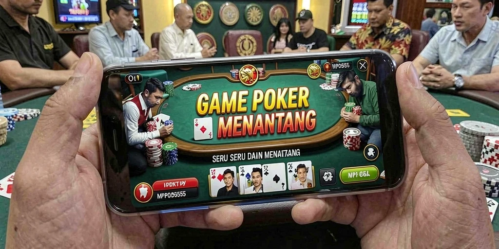 Tampilan seru dari gameplay poker di MPO555.