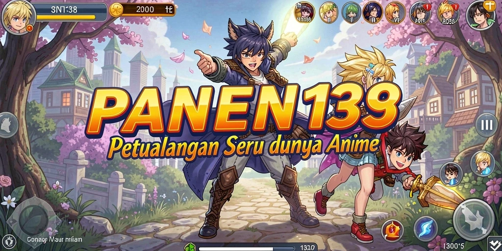 Screenshot menunjukkan aksi seru dalam permainan PANEN138 di dunia Anime.