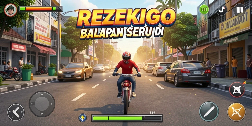 Screenshot gameplay balapan seru di REZEKIGO.