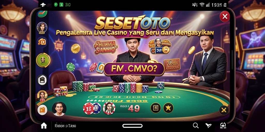 Screenshot gameplay SESETOTO menampilkan aksi seru di Live Casino.