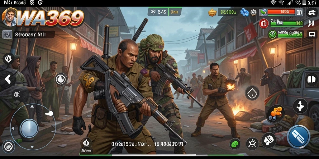 Tampilan gameplay seru WA369 dalam pertempuran strategis.