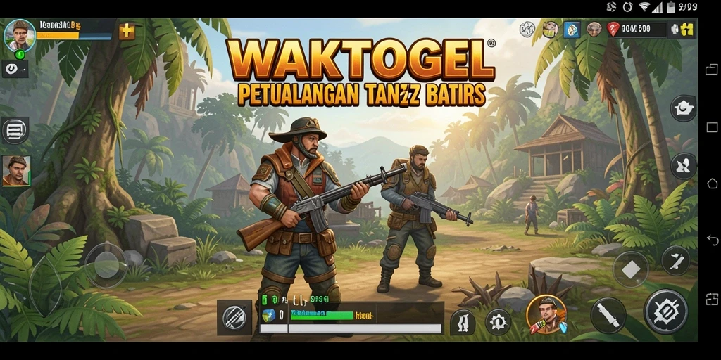 Screenshot gameplay WAKTOGEL menampilkan dunia terbuka yang luas dan menakjubkan.