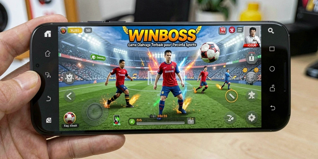 Tampilan gameplay seru dalam WINBOSS yang penuh aksi olahraga.